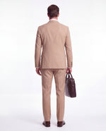 Little Somerset Street Beige Plain Slim Fit Three Piece Suit - MrGuild
