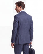 Orange Hill Road Blue Chequered Slim Fit Three Piece Suit - MrGuild