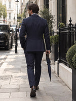 Shelgate Road Blue Plain Slim Fit Double Breasted Suit - MrGuild