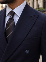 Shelgate Road Blue Plain Slim Fit Double Breasted Suit - MrGuild