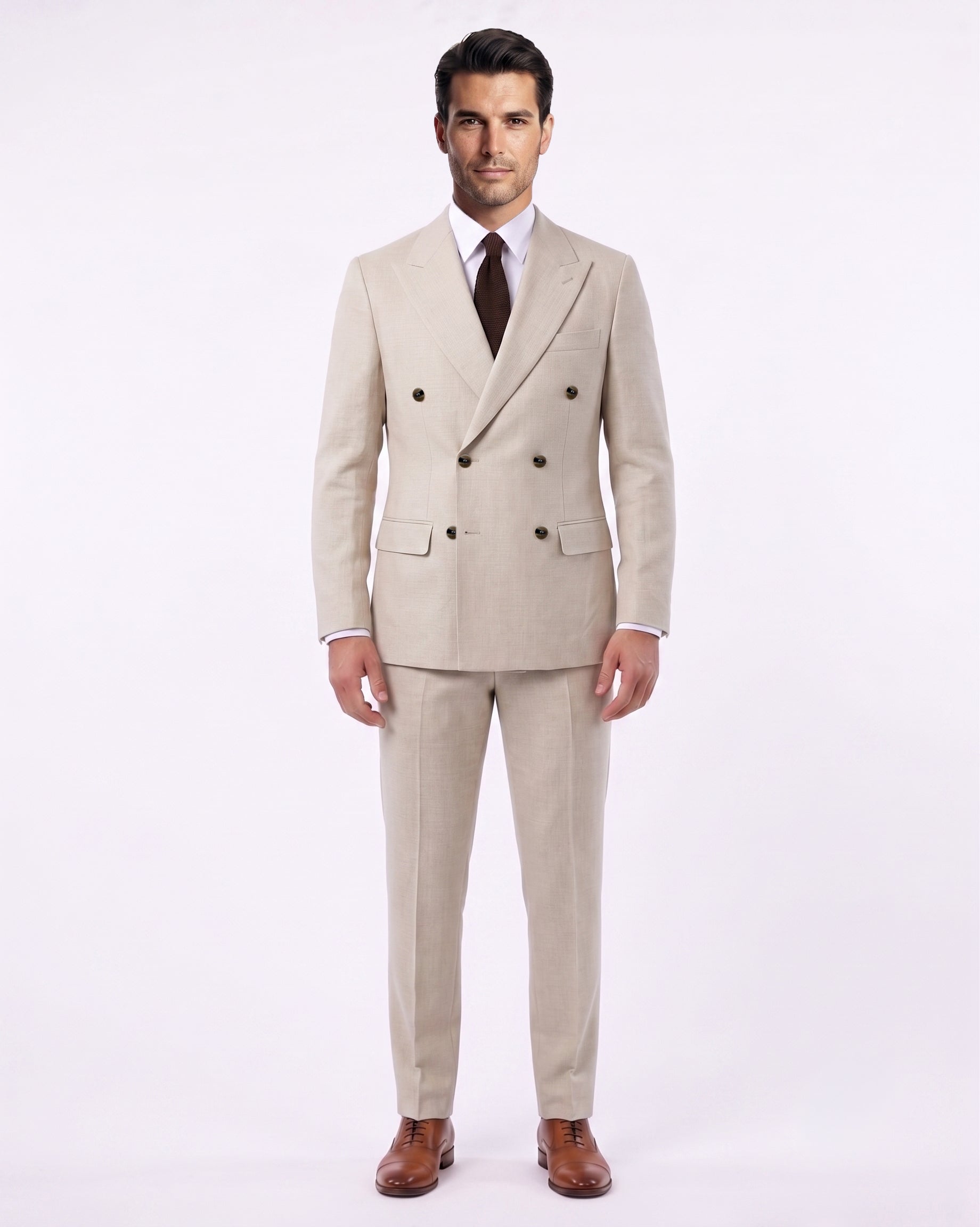 Men's Cream Suits - Light & Dark Cream Suits