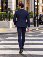 Cavendish Close Blue Pinstripe Slim Fit Three Piece Suit - MrGuild