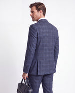 Chislehurst Blue Chequered Slim Fit Three Piece Suit - MrGuild