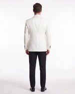 Harper Road White Plain Slim Fit Three Piece Tuxedo - MrGuild