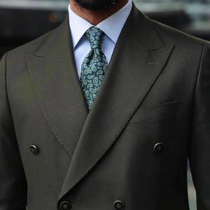 Madrid Emerald Paisley Silk-Blend Tie - MrGuild