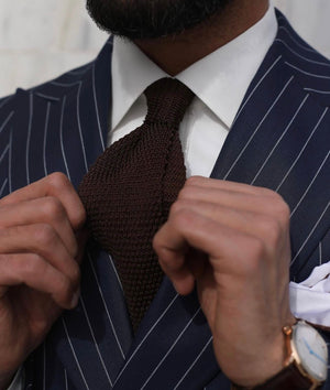 Rome Brown & Knitted Tie - MrGuild