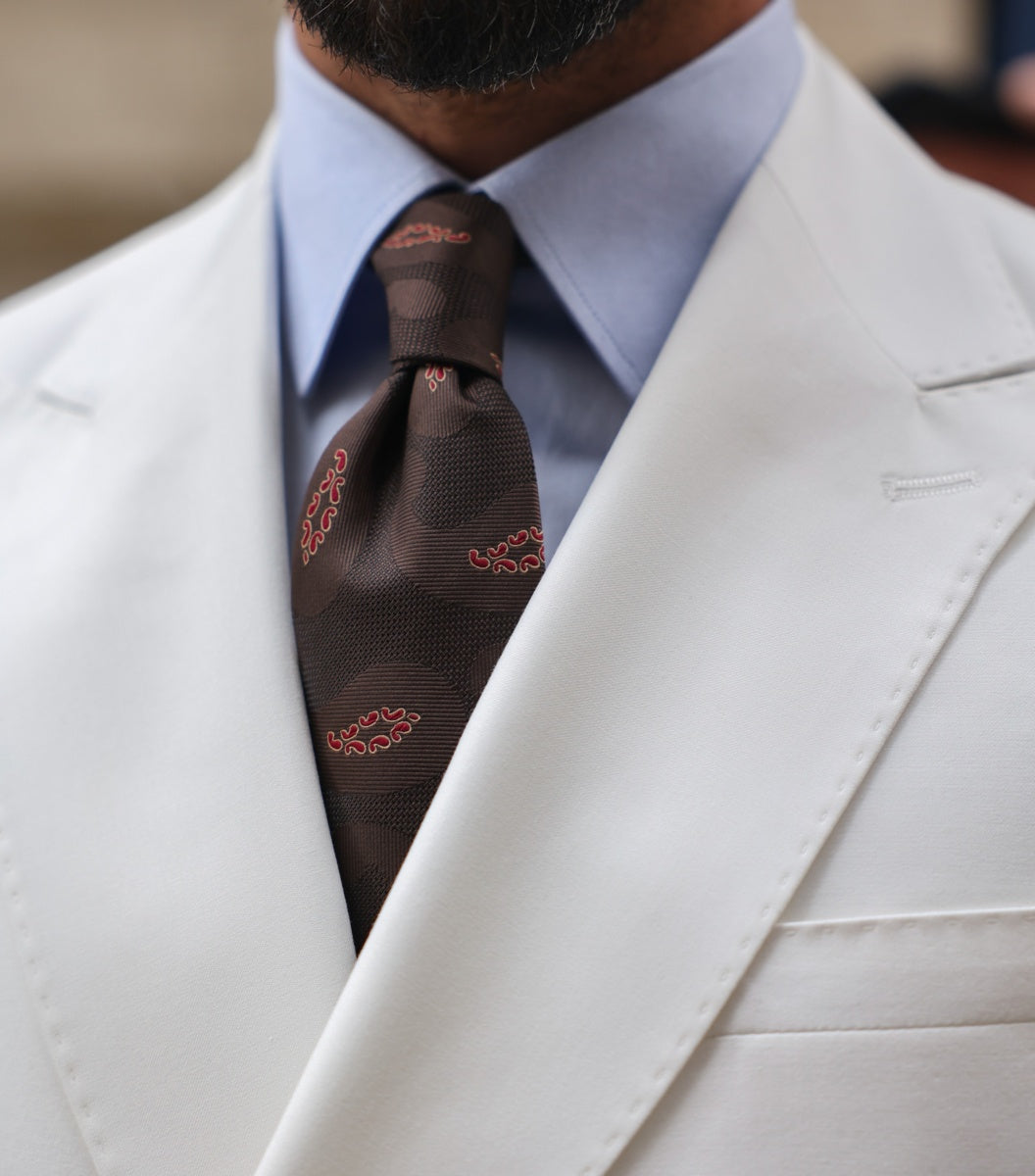 Saville Street White Plain Slim Fit Double Breasted Suit - MrGuild