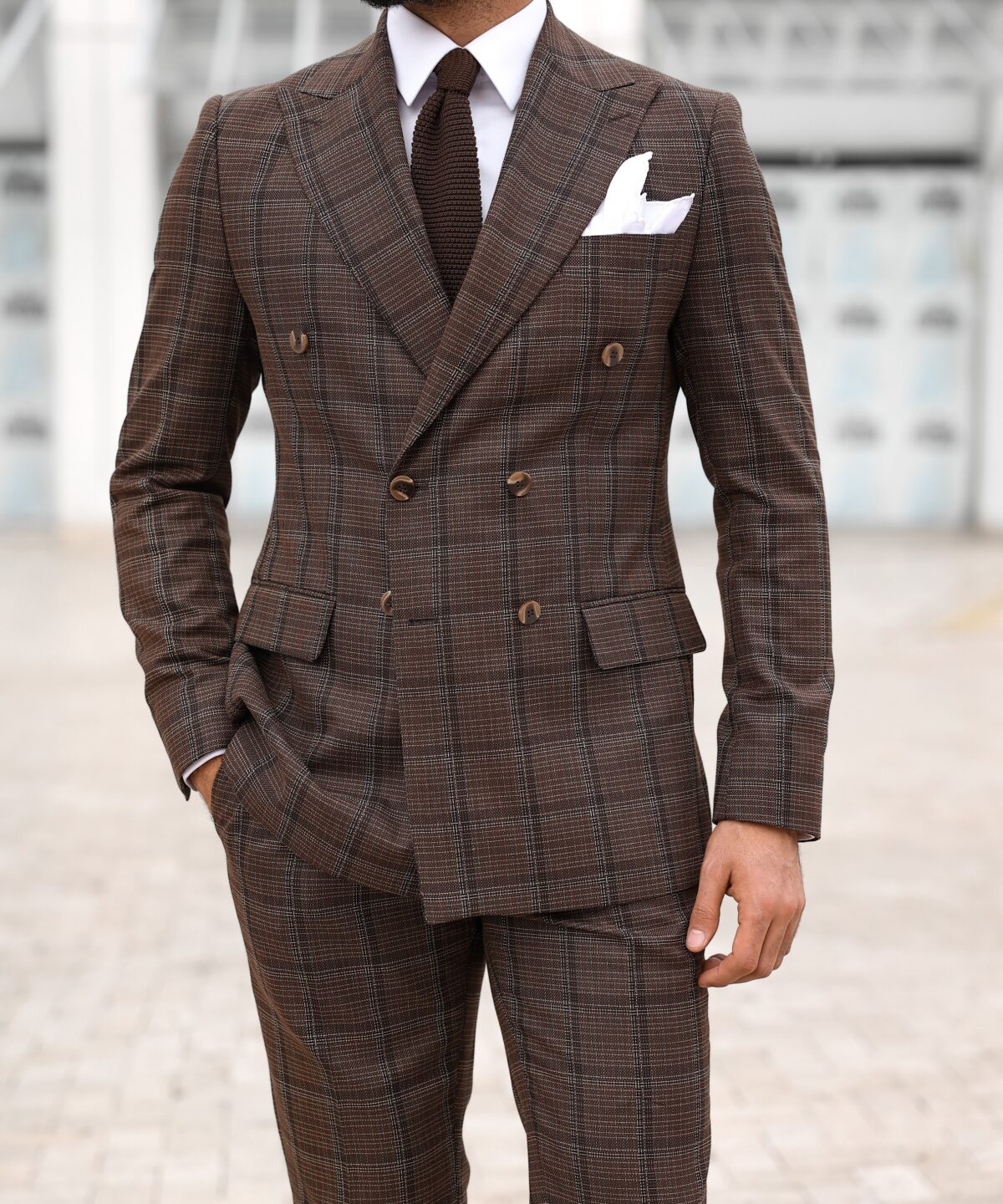 Whichcote Street Slim Fit Light Grey And Black Chequered Mixed Three ...
