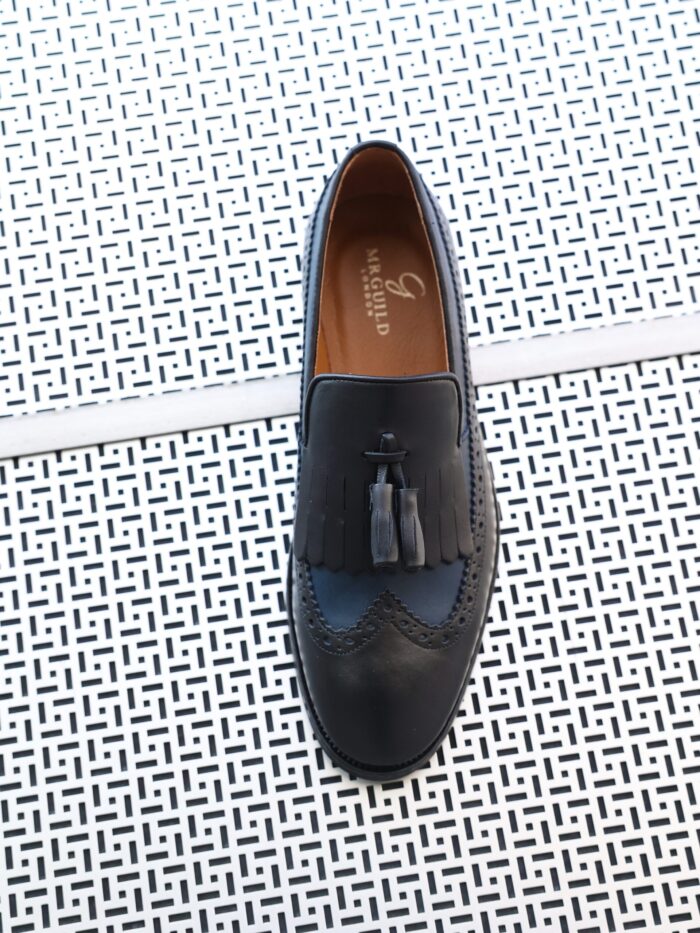Belgrade Men's All Black Calf Leather Loafers With Belgrade Men's All Black Calf Leather Loafers With