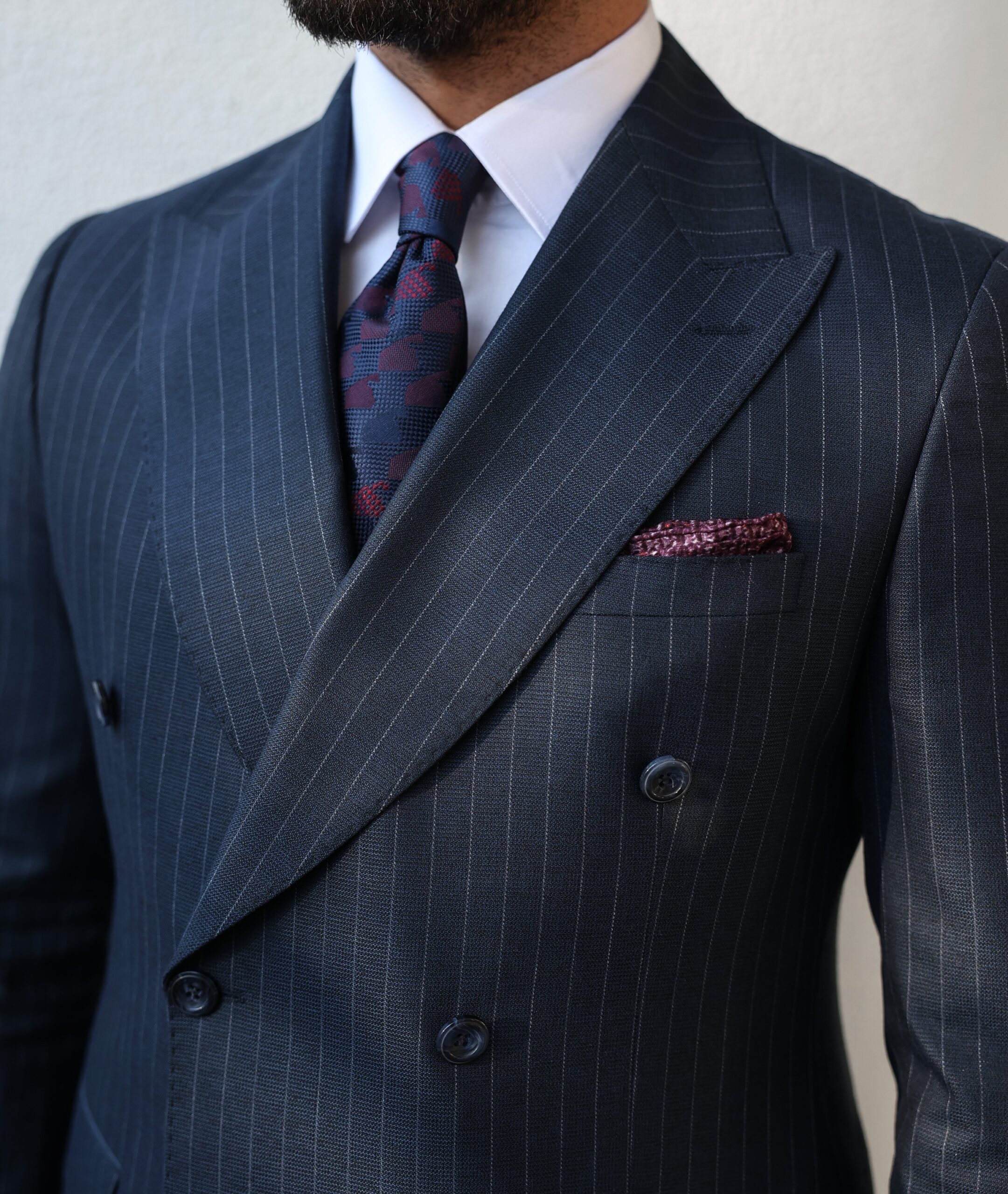 Light Blue Pinstripe Suit 52R / Light Blue